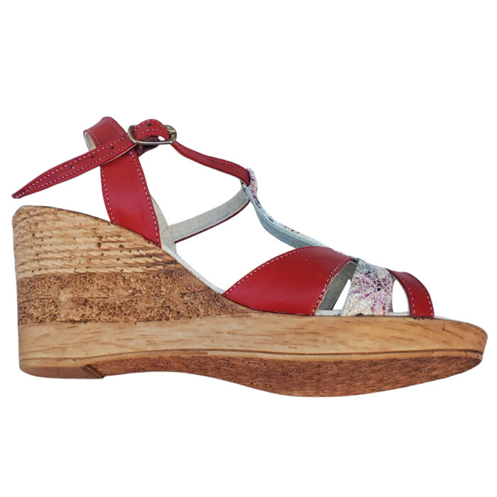 Sandale dama rosii cu platforma din piele naturala intre 34 si 42 - imagine 4