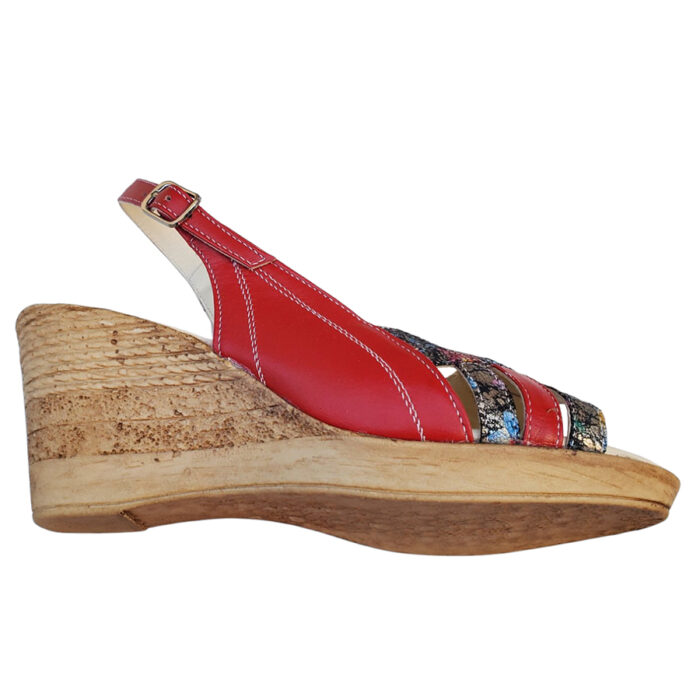 Sandale dama rosii cu platforma din piele naturala intre 34 si 42 - imagine 4
