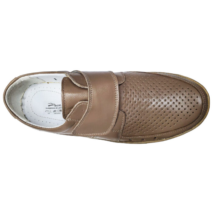 ULTIMELE PERECHI Pantofi lati cu arici din piele naturala perforata gri marimile 40 si 41 - imagine 5
