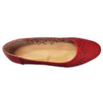 LICHIDARE-Pantofi dama rosii cu toc mic din piele naturala perforata marimea 35 - imagine 4