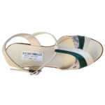 Sandale dama verde-multicolor cu platforma din piele naturala intre 34 si 42 - imagine 5