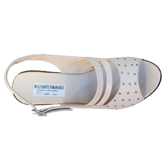 Sandale dama crem cu platforma din piele naturala intre 35 si 41 - imagine 5