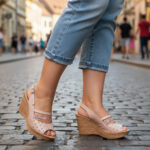 Sandale dama nude cu platforma din piele naturala intre 34 si 41
