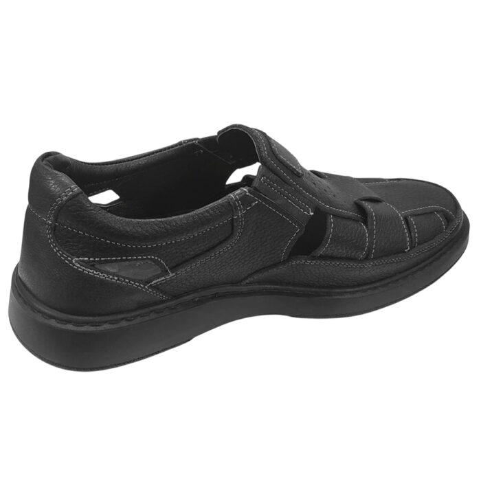 Pantofi de vara lati din piele naturala negri marimi intre 40 si 45 - imagine 2