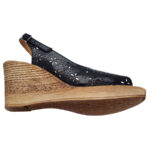Sandale dama cu platforma negre din piele naturala perforata intre 34 si 41 - imagine 4