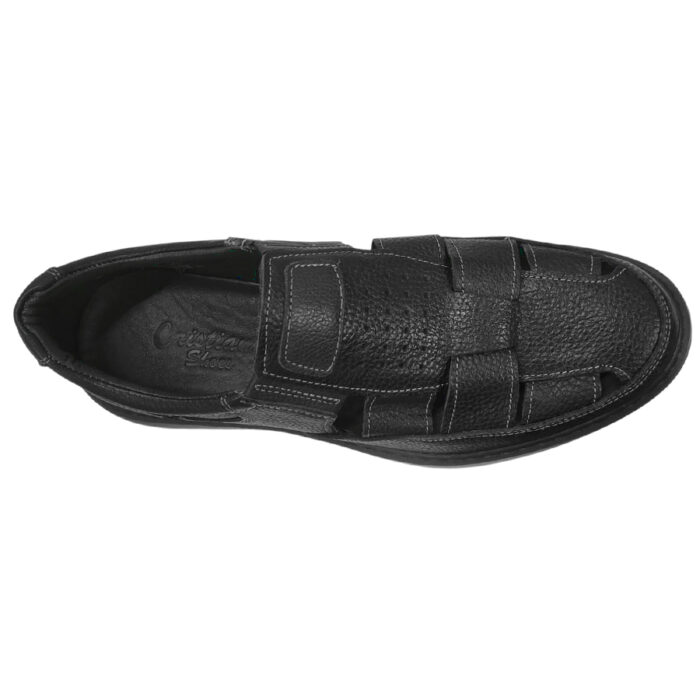 Pantofi de vara lati din piele naturala negri marimi intre 40 si 45 - imagine 4