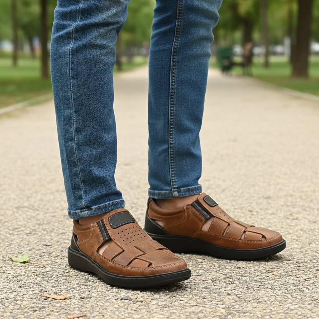 pantofi-de-vara-lati-escarita-din-piele-naturala-maro-marimi-intre-40-si-45 RE-REDUCERE Pantofi de vara lati din piele naturala maro marimi intre 40 si 43 - imagine 1