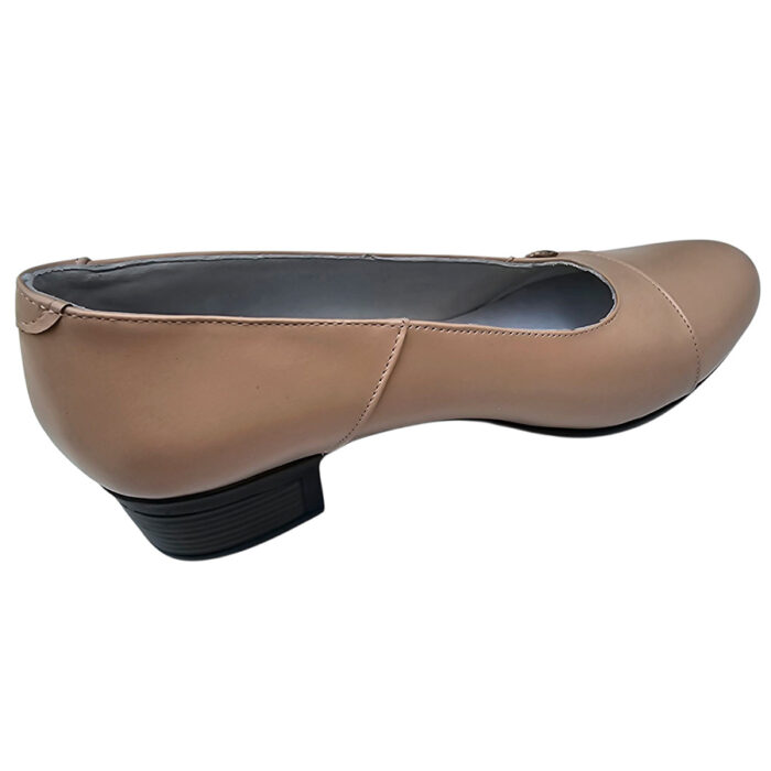 Pantofi bej dame cu toc patrat din piele naturala marimi intre 35 si 41 - imagine 3