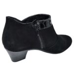 LICHIDARE-Botine scurte cu toc masiv din piele naturala intoarsa negre marimea 35 - imagine 2
