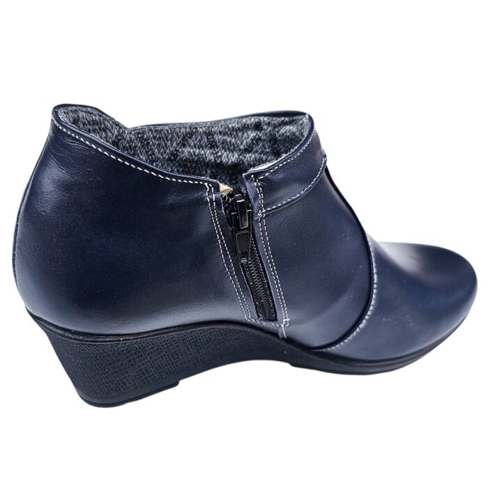 Botine dama scurte din piele naturala bleumarin intre 36 si 40 - imagine 3