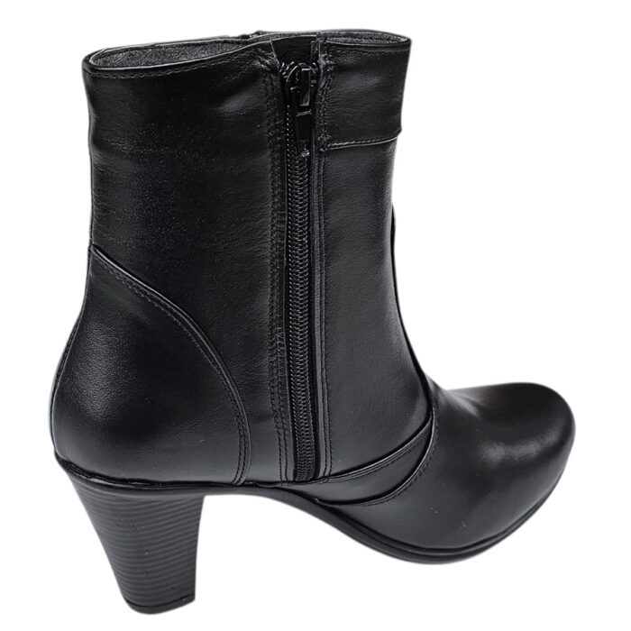 LICHIDARE Botine dama elegante cu toc din piele naturala negre marimea 39 - imagine 2