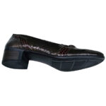 Pantofi cu toc masiv de dama din piele naturala maro croco intre 36 si 41 - imagine 4