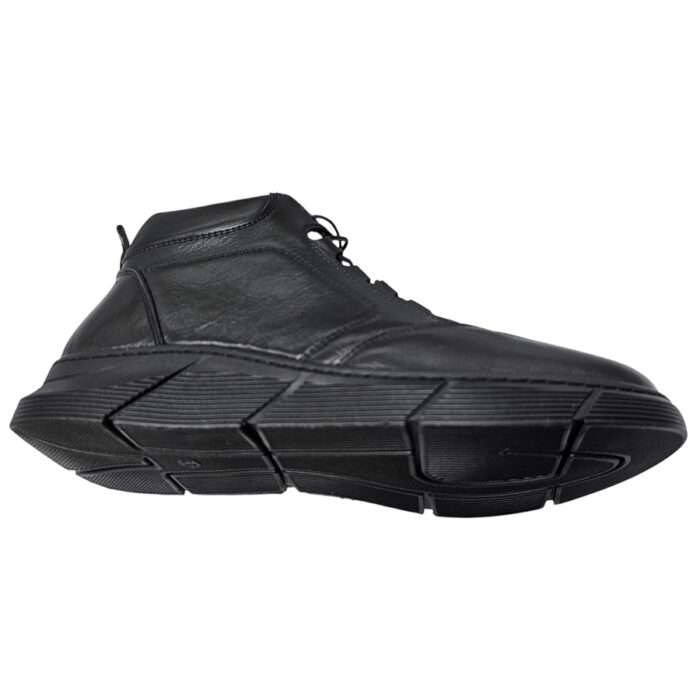 Ghete sport negre din piele naturala imblanite cu siret si fermoar marimi intre 40 si 44 - imagine 4