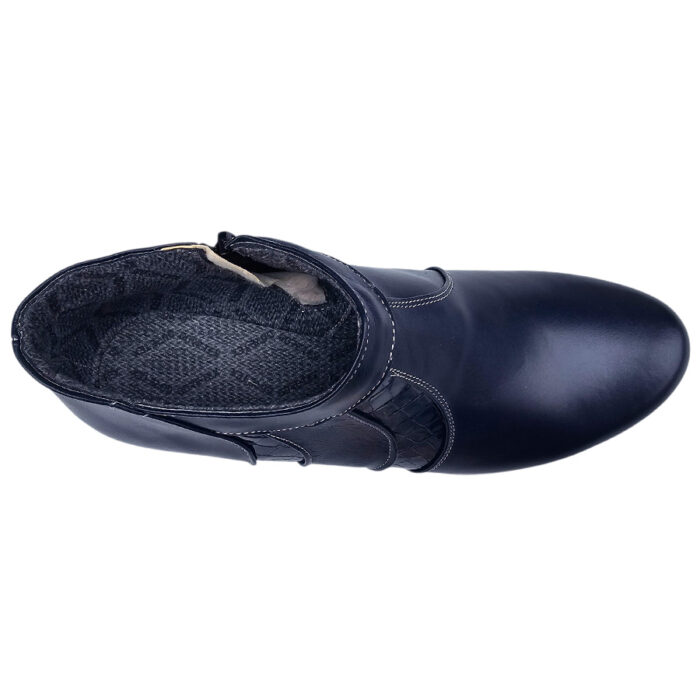 Botine dama scurte din piele naturala bleumarin intre 36 si 40 - imagine 5