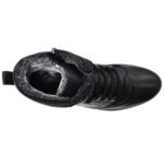 Ghete sport negre din piele naturala imblanite cu siret si fermoar marimi intre 40 si 44 - imagine 5