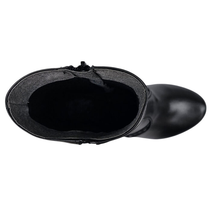 LICHIDARE Botine dama elegante cu toc din piele naturala negre marimea 39 - imagine 4
