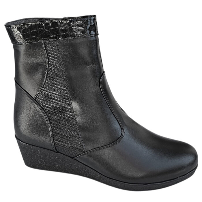 Cizme dame ortopedice din piele naturala imblanite negre intre 36 si 41 - imagine 5