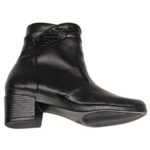 Cizmulite scurte dama cu toc patrat din piele naturala negre vatuite intre 35 si 42 - imagine 3