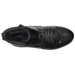 Ghete negre sport din piele naturala imblanite cu siret si fermoar intre 40 si 44 - imagine 5