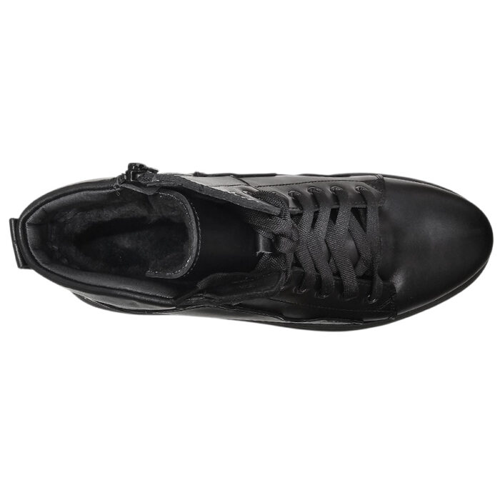 Ghete negre sport din piele naturala imblanite cu siret si fermoar intre 40 si 44 - imagine 5