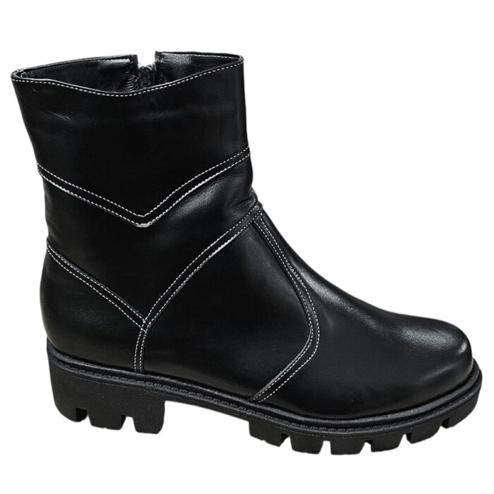 Ghete dama imblanite din piele naturala negre intre 36 si 40 - imagine 2