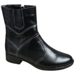 Cizme dame din piele naturala negre imblanite intre 36 si 40 - imagine 2