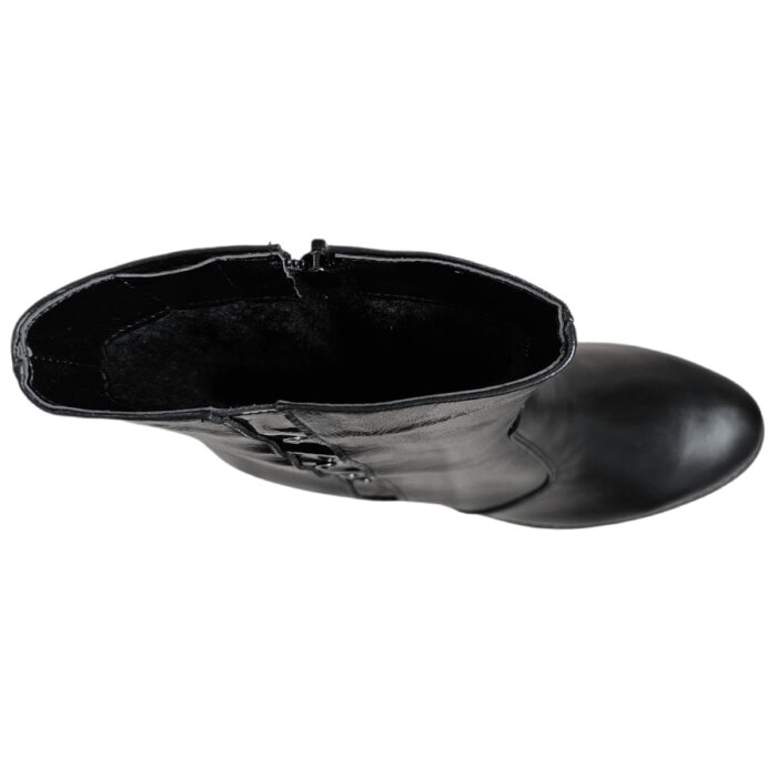 Cizme dame scurte din piele naturala negre imblanite intre 35 si 40 - imagine 6