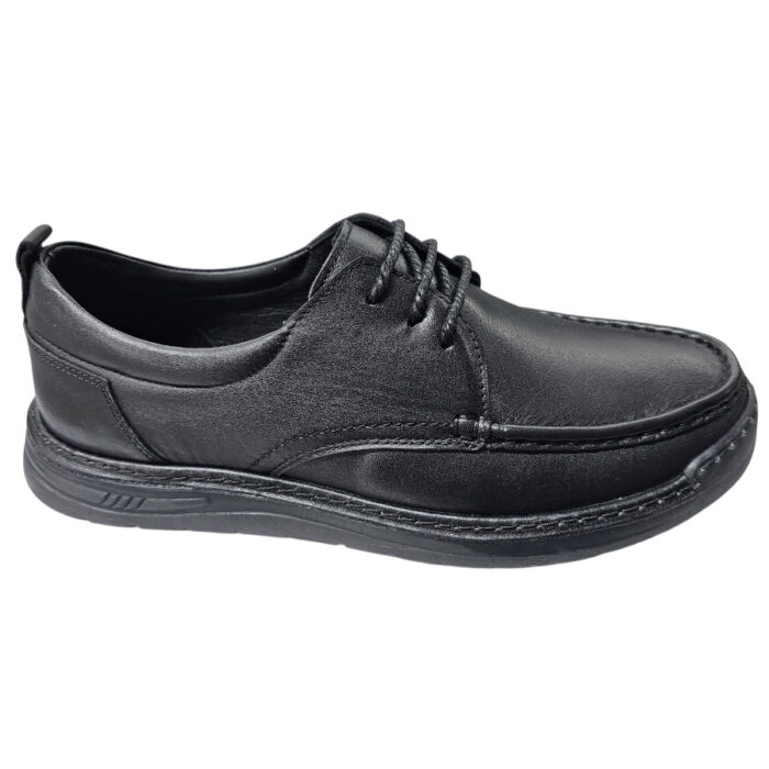 Pantofi SCV premium negri cu siret din piele naturala intre 40 si 44 - imagine 2