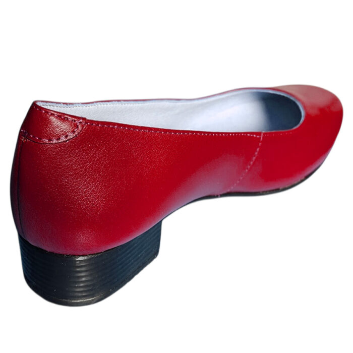 Pantofi dama rosii cu toc mic din piele naturala intre 34 si 41 - imagine 3
