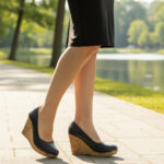 Pantofi dama negri cu platforma din piele naturala marimi intre 36 si 40