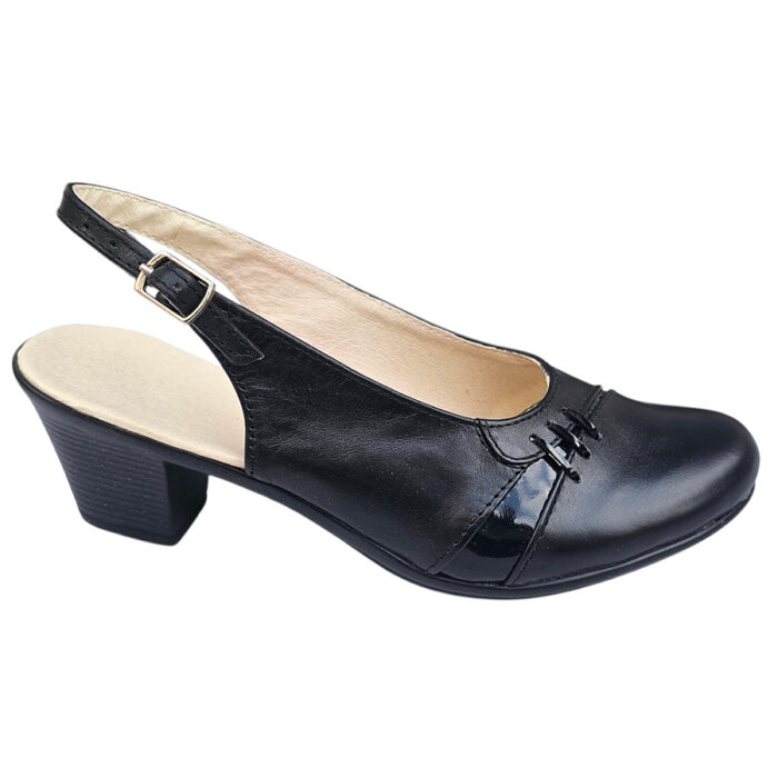 Sandale dama cu toc conic din piele naturala intre 36 si 40 - imagine 2