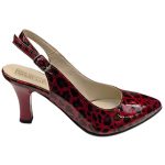 Sandale dama animal print visinii elegante din piele naturala lacuita intre 35 si 40 - imagine 2