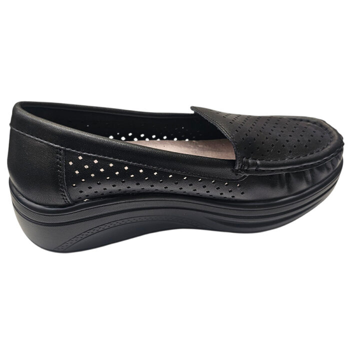 Pantofi dama superortopedici din piele naturala perforata negru intre 36 si 40 - imagine 5
