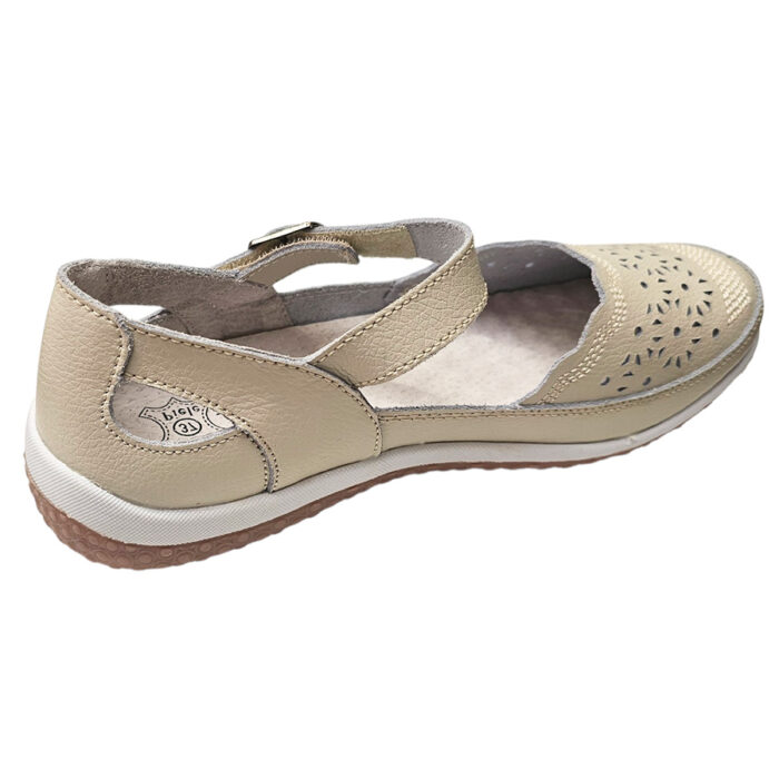 Pantofi dama bej din piele naturala perforata intre 36 si 41 - imagine 3