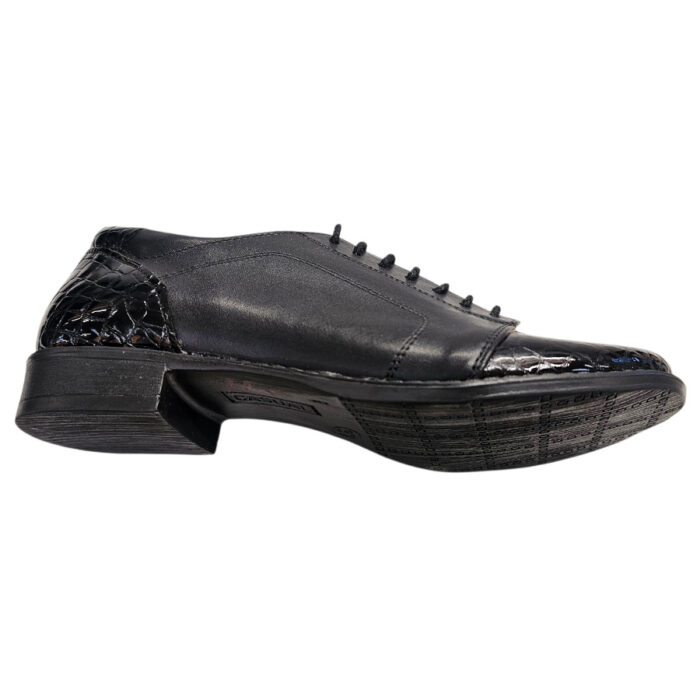 Pantofi dama piele naturala neteda neagra croco marimi intre 35 si 40 - imagine 4