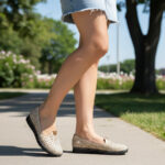 Balerini dama din piele naturala perforata bej intre 36 si 41