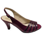 Sandale dama bordo elegante din piele naturala intre 35 si 40 - imagine 2