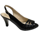 Sandale dama negre elegante din piele naturala intre 35 si 40 - imagine 2