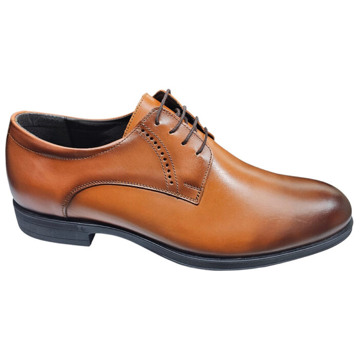 Pantofi eleganti cu siret maro din piele naturala marimi intre 45 si 47 - imagine 2