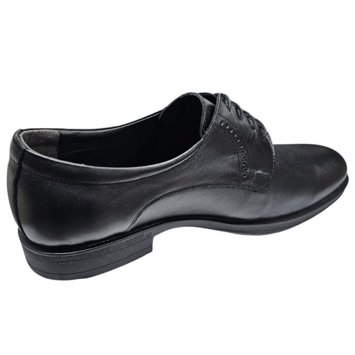 Pantofi eleganti cu siret negri din piele naturala marimi intre 45 si 47 - imagine 3