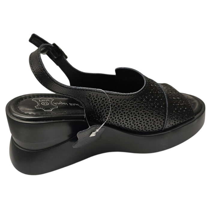 Sandale dama negre cu platforma din piele naturala matritata intre 36 si 40 - imagine 4