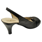 Sandale dama negre elegante din piele naturala intre 35 si 40 - imagine 3