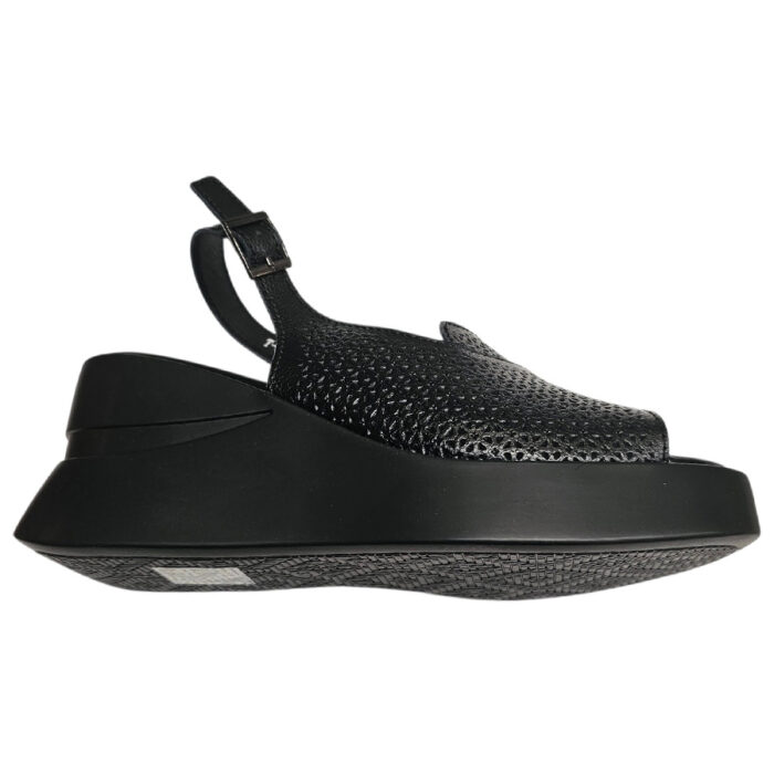 Sandale dama negre cu platforma din piele naturala matritata intre 36 si 40 - imagine 3