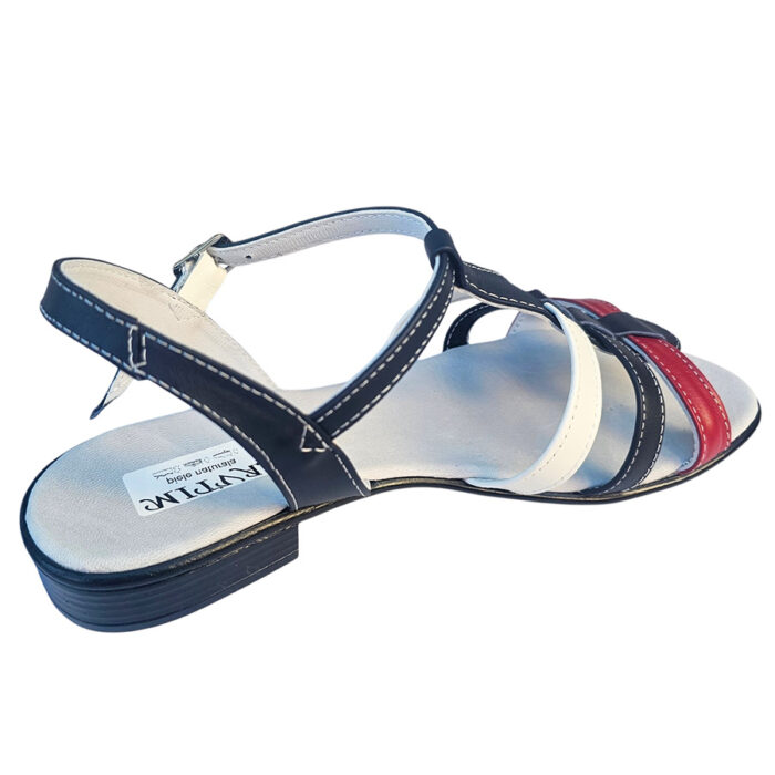 Sandale dama multicolor cu toc mic din piele naturala intre 35 si 41 - imagine 3