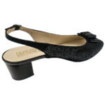 Sandale dama cu toc aplicat elegante negre din piele naturala intre 35 si 40 - imagine 5