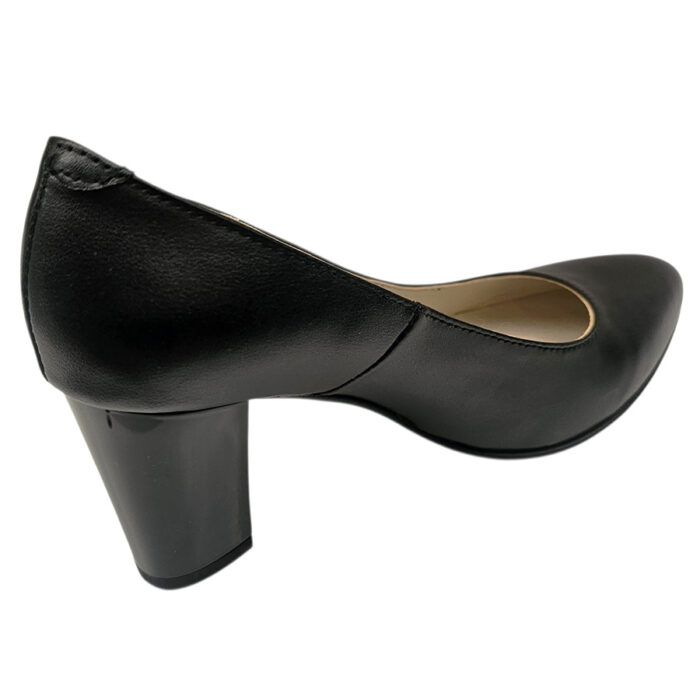 Pantofi dama eleganti negri cu toc patrat din piele naturala intre 35 si 40 - imagine 3