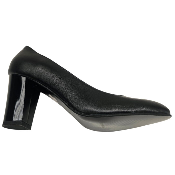 Pantofi dama eleganti negri cu toc patrat din piele naturala intre 35 si 40 - imagine 4