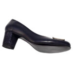 Pantofi dama din piele naturala indigo cu toc aplicat marimi intre 35 si 40 - imagine 4
