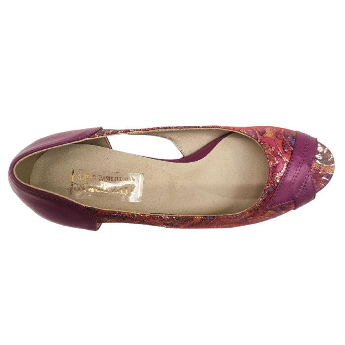 Sandale dame cu toc aplicat elegante roz din piele naturala intre 35 si 40 - imagine 5