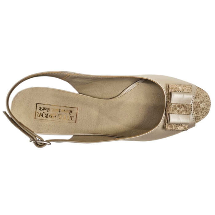 Sandale dama cu toc aplicat elegante bej din piele naturala intre 35 si 40 - imagine 5